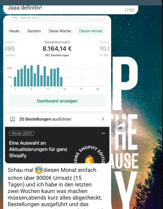 Kundenergebnis 8.164 € in 15 Tagen